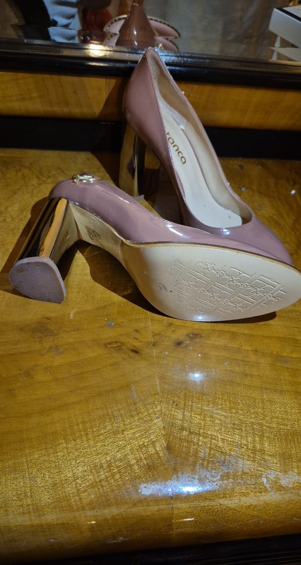 Klasik Bej Tokalı Yüksek Topuklu Stiletto Sıfır ürün - Görsel 4