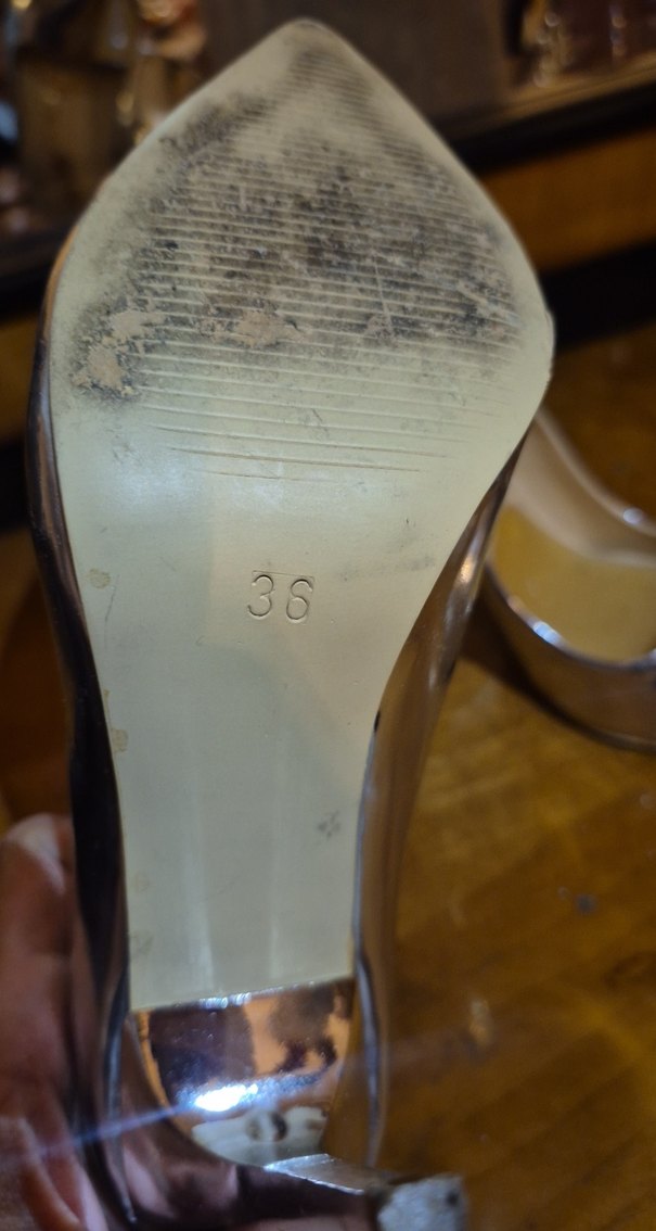 Parlak Gümüş Stiletto - Görsel 3