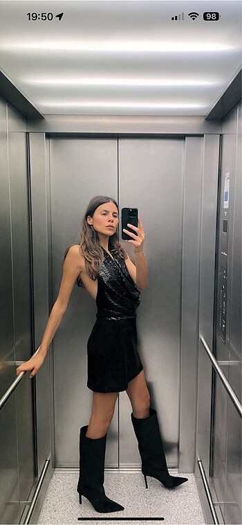 Zara pullu elbise