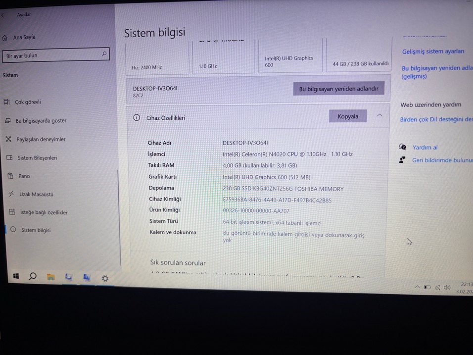 LENOVO V14 IGL LAPTOP - Görsel 4