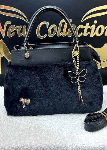 Kürk Detaylı Leopar Desenli Kadın Çanta - Görsel 2