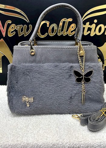 Kürk Detaylı Leopar Desenli Kadın Çanta - Görsel 4