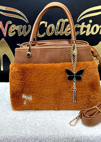 Kürk Detaylı Leopar Desenli Kadın Çanta - Görsel 5