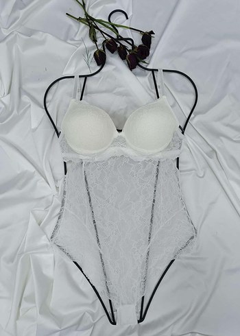 Pastel Pembe Dantel Midi Büstiyer - Görsel 4