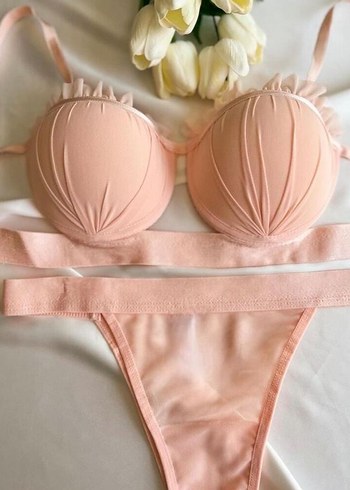 Kırmızı ve Beyaz Modern Parisli Sütyen Takımı - Görsel 6