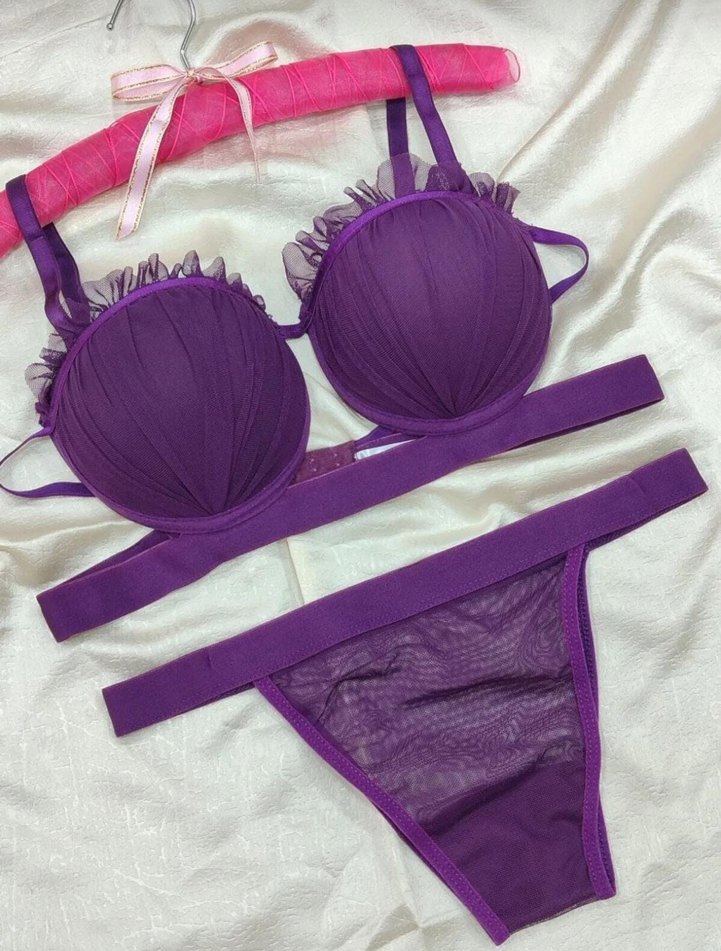 Kırmızı ve Beyaz Modern Parisli Sütyen Takımı - Görsel 5