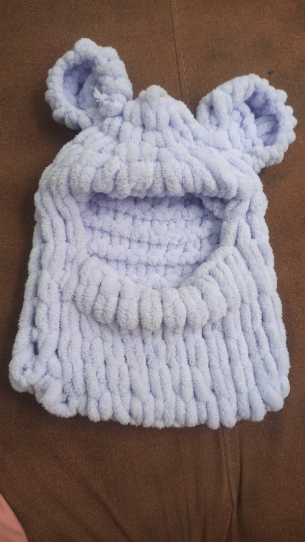 Beyaz Örgü Çocuk Bere ve Boyunluk . - Görsel 2