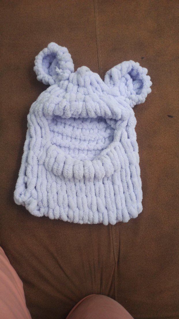 Beyaz Örgü Çocuk Bere ve Boyunluk . - Görsel 3