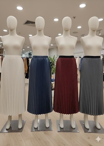 Bordo Piliseli Uzun Etek SM uyumlu deri görünümlü - Görsel 2