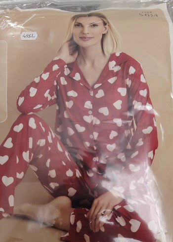 Bordo Kalpli Uzun Kollu Rahat Pijama Takımı - Görsel 3