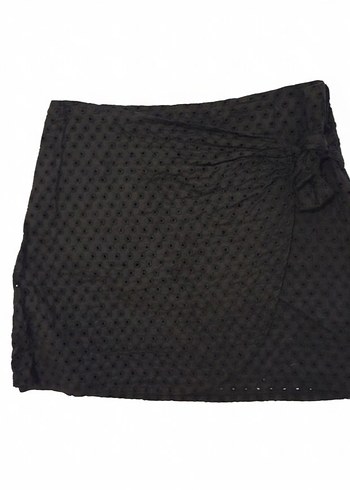 Siyah Önden Bağlamalı Fisto Etek - Görsel 2