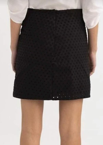 Siyah Önden Bağlamalı Fisto Etek - Görsel 5