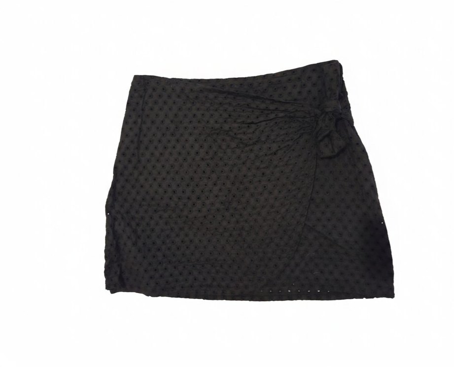 Siyah Önden Bağlamalı Fisto Etek - Görsel 2