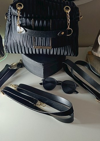 Çocuklar için Gri Deri Kemer ve Askı - Görsel 2