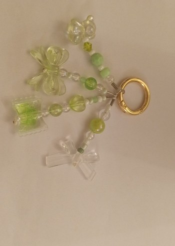 Yeşil Boncuklu Anahtarlık - Görsel 2