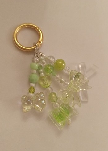 Yeşil Boncuklu Anahtarlık - Görsel 3