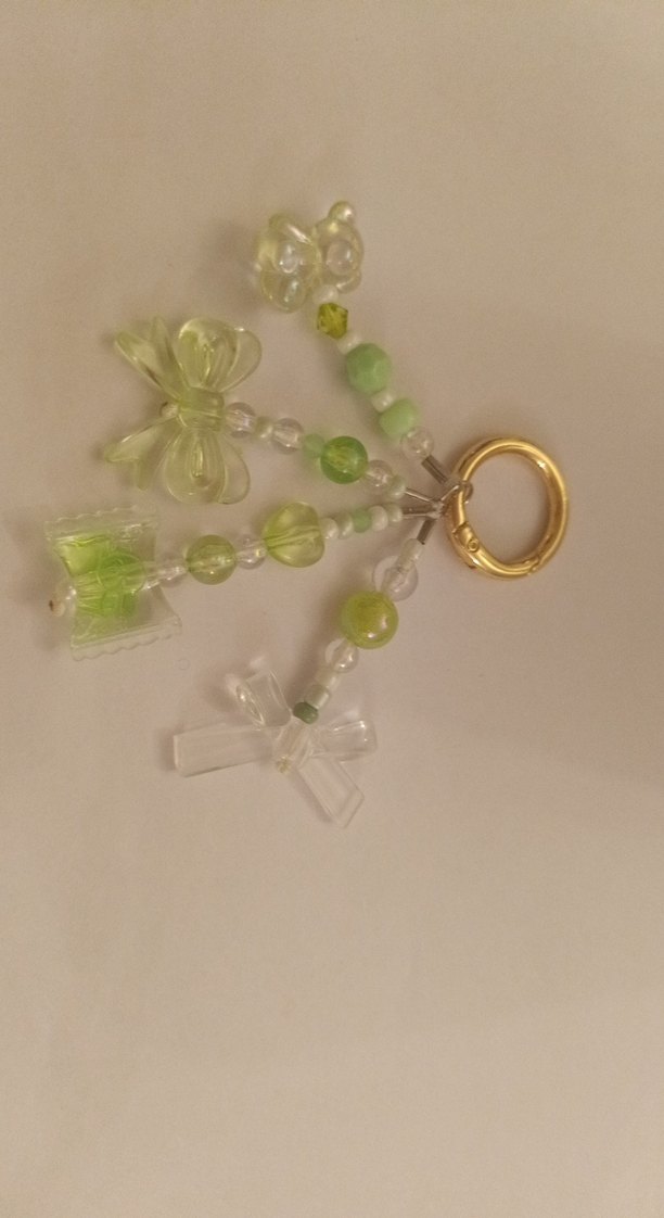 Yeşil Boncuklu Anahtarlık - Görsel 2