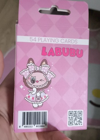 labubu 54 Kartlı Pastel Pembe iskambil kartı - Görsel 2