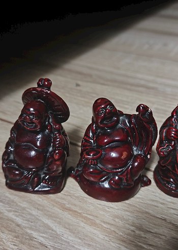 Kahverengi Gülümseyen Buda Biblo Seti - Görsel 3