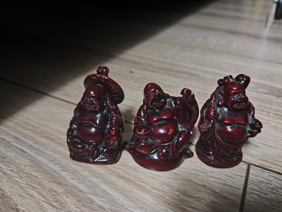 Kahverengi Gülümseyen Buda Biblo Seti - Görsel 3