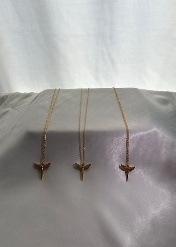 Altın Renk Zincir Detaylı Minimalist Kadın Kolye tekli - Görsel 2