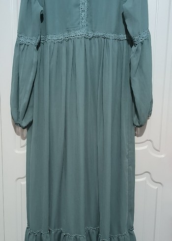 Bohem Uzun Turkuaz Elbise - Görsel 2