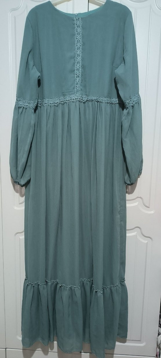 Bohem Uzun Turkuaz Elbise - Görsel 2