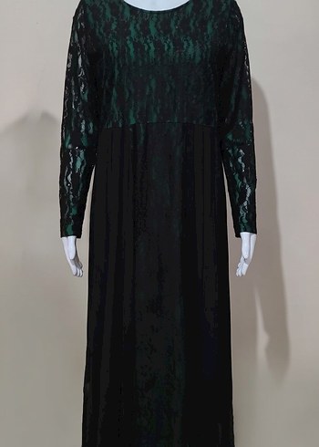 Siyah Uzun Kollu Gotik Uzun Elbise - Görsel 2