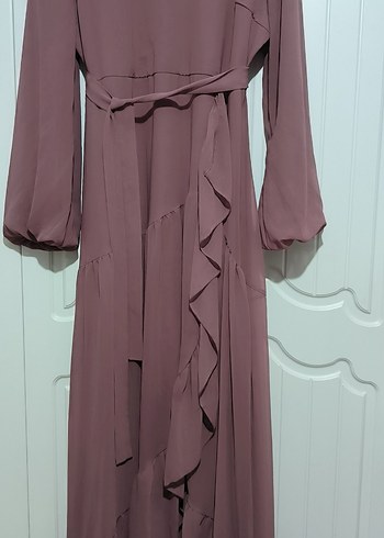 Bej Bohem Uzun Elbise - Görsel 3