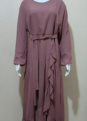 Bej Bohem Uzun Elbise - Görsel 2