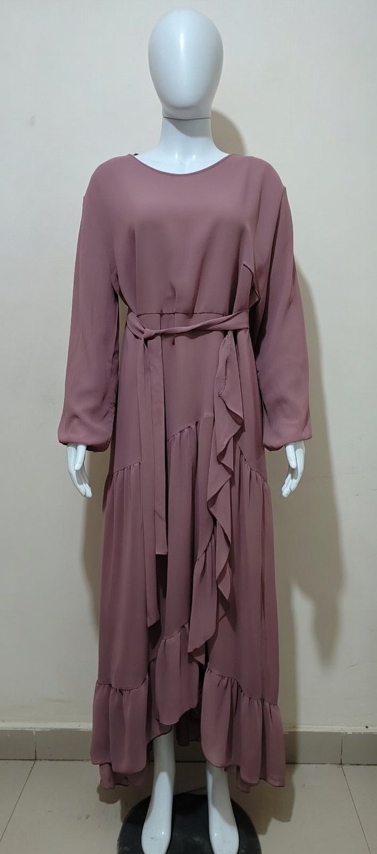 Bej Bohem Uzun Elbise - Görsel 2