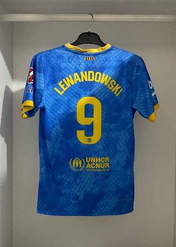 Erkek Mavi Kısa Kollu Barcelona Forması - Görsel 2