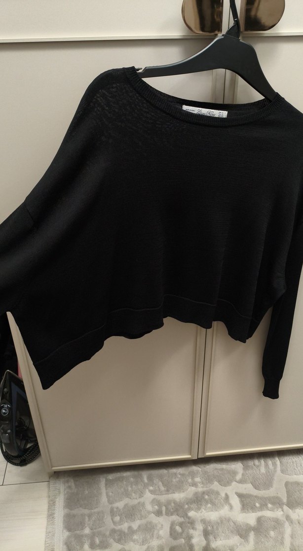 zara crop Kazak - Görsel 2