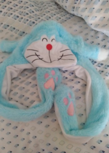 Pembe Peluş Tavşan Çocuk Bere - Görsel 3