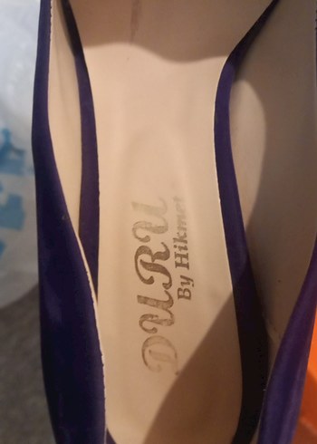 Mor Süet Stiletto Topuklu Kadın Ayakkabı - Görsel 2