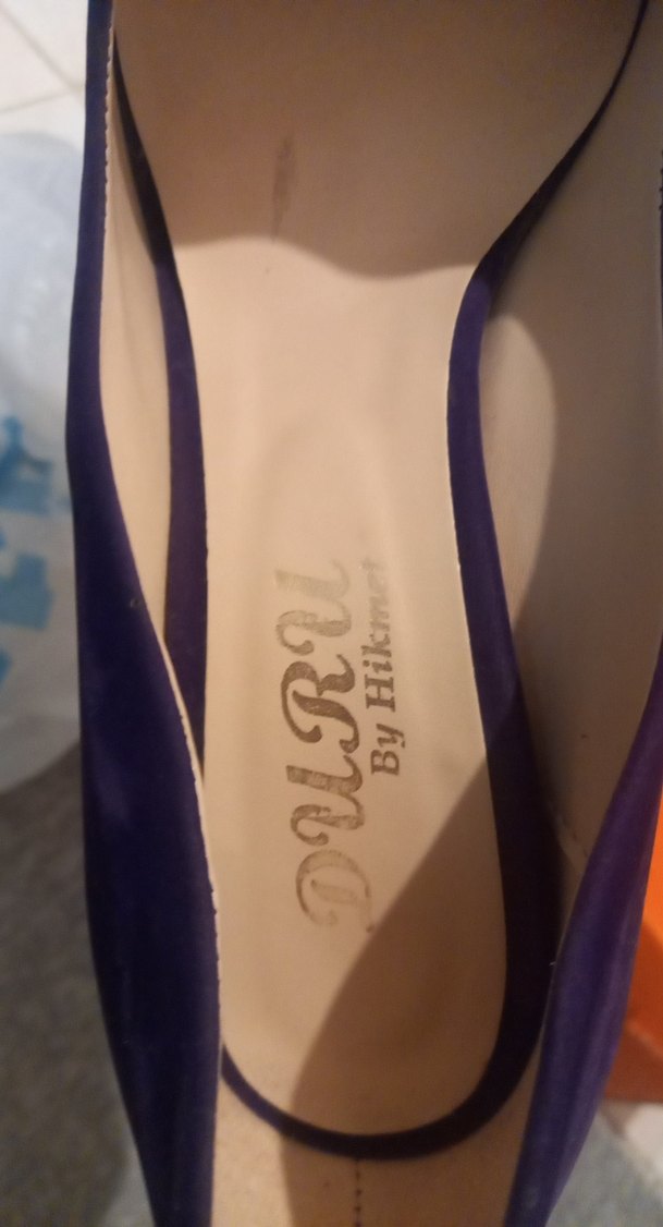 Mor Süet Stiletto Topuklu Kadın Ayakkabı - Görsel 2