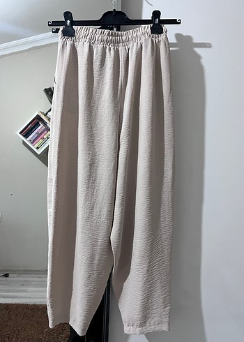 Bej Kadın Şalvar Tip Salaş Midi Pantolon - Görsel 2