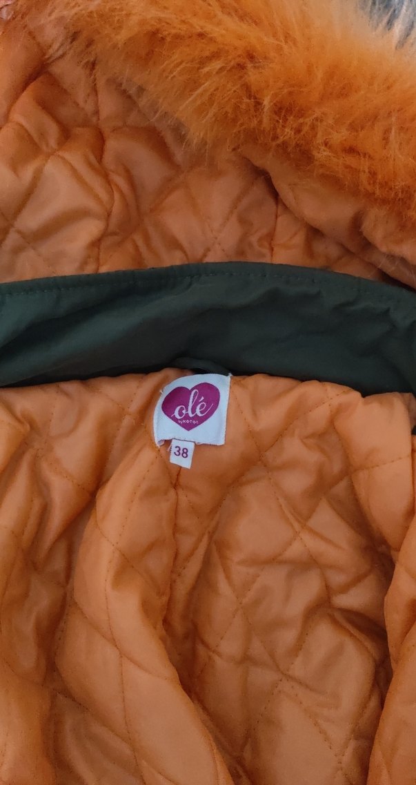 Kürk Detaylı Kadın Turuncu Kış Montu - Görsel 3