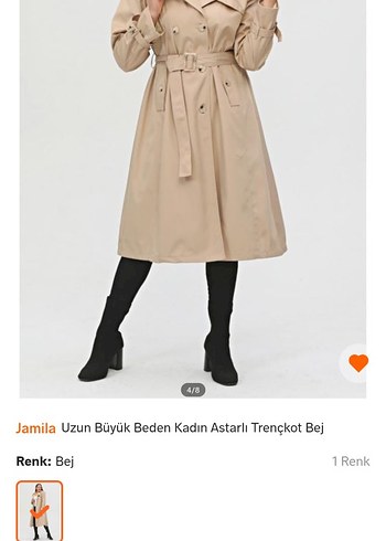 Modanisa Bej Midi Kadın Trençkot Düğmeli - Görsel 6