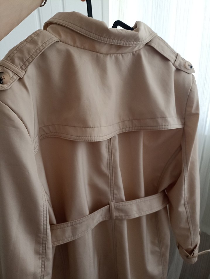 Modanisa Bej Midi Kadın Trençkot Düğmeli - Görsel 5