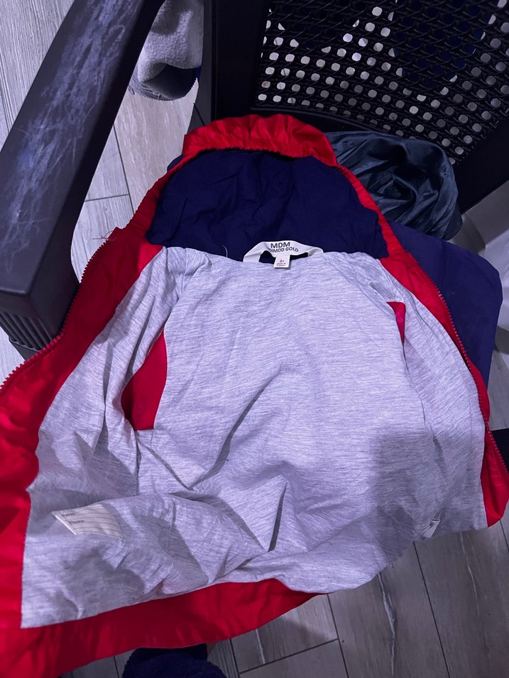 Çocuk Kırmızı Fermuarlı Baskılı yağmurluk - Görsel 2