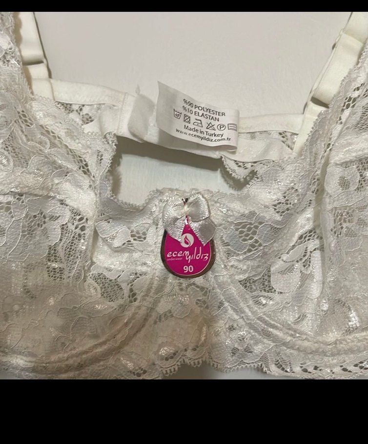 Beyaz Bohem Dantel Mini Sütyen - Görsel 2