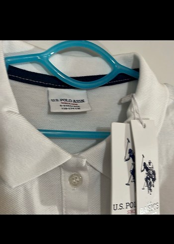 Us polo çocuk orijinal Beyaz Uzun Kollu Polo Yaka Tişört - Görsel 3