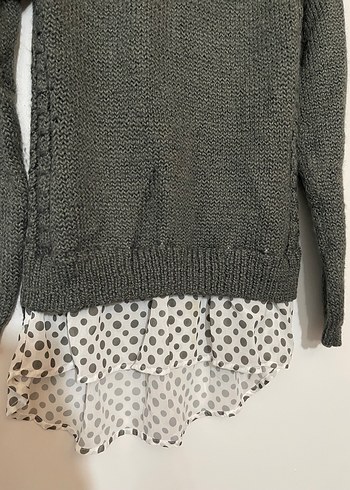 Next Gri Örgü Kadın Kazak - Görsel 2