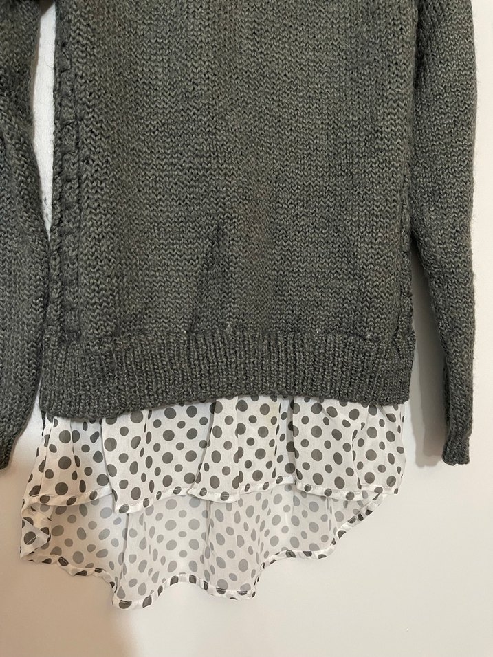 Next Gri Örgü Kadın Kazak - Görsel 2