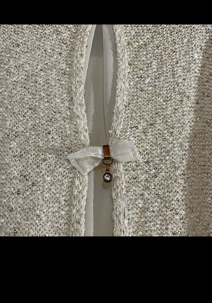 Quiz Bej Kadın Triko Kazak Uzun Kollu - Görsel 3