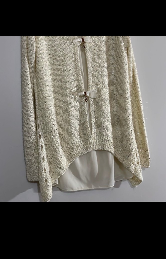 Quiz Bej Kadın Triko Kazak Uzun Kollu - Görsel 4