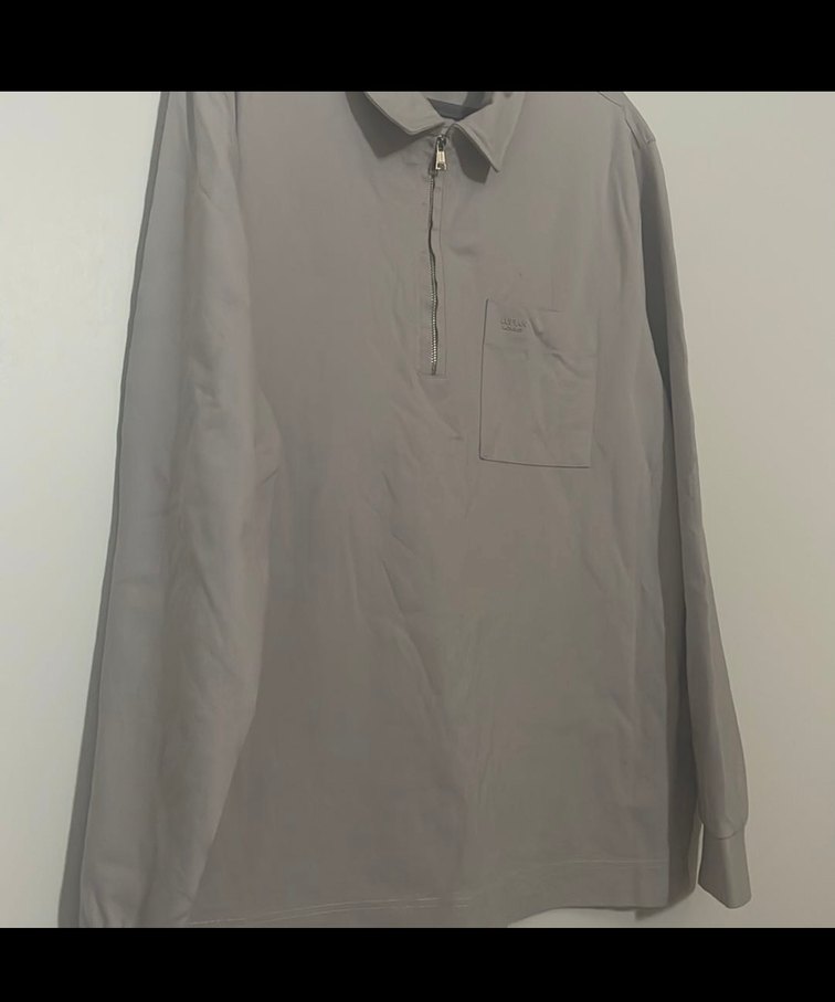 Lufian Gri Uzun Kollu Erkek Polo Tişört - Görsel 4