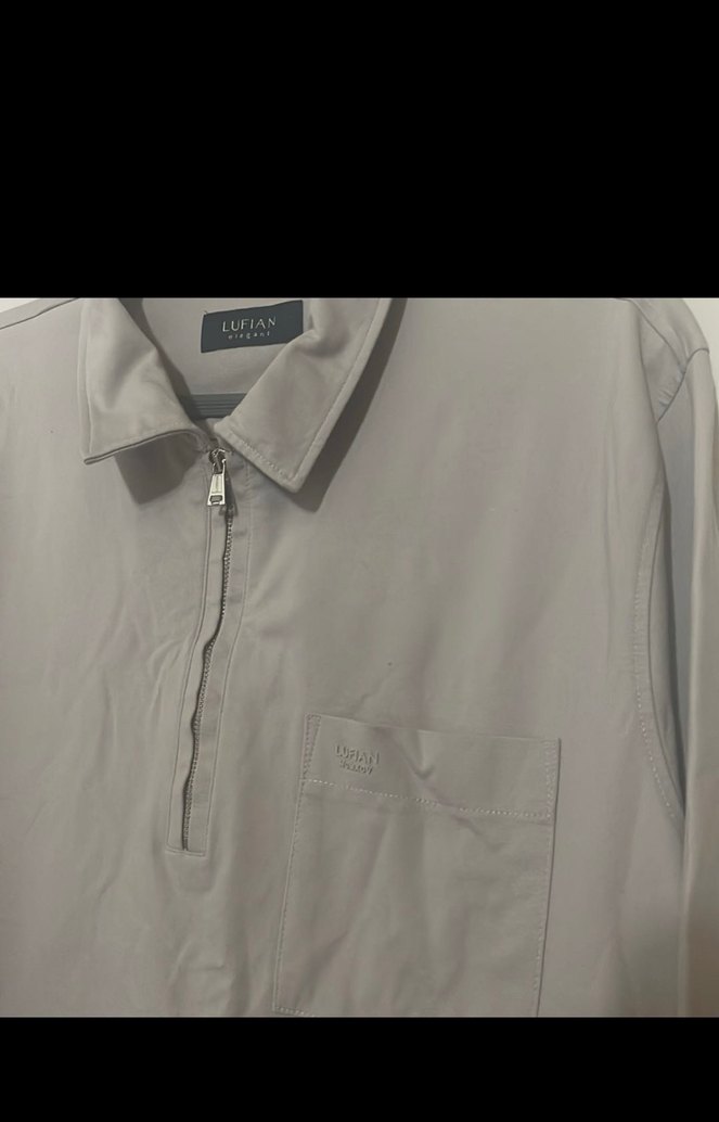 Lufian Gri Uzun Kollu Erkek Polo Tişört - Görsel 2