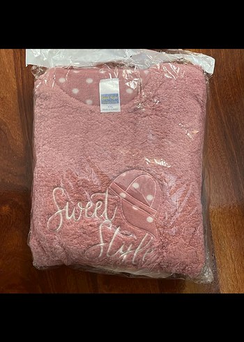 Kadın Pembe Uzun Kollu Bohem Bol Kesim Pijama - Görsel 3